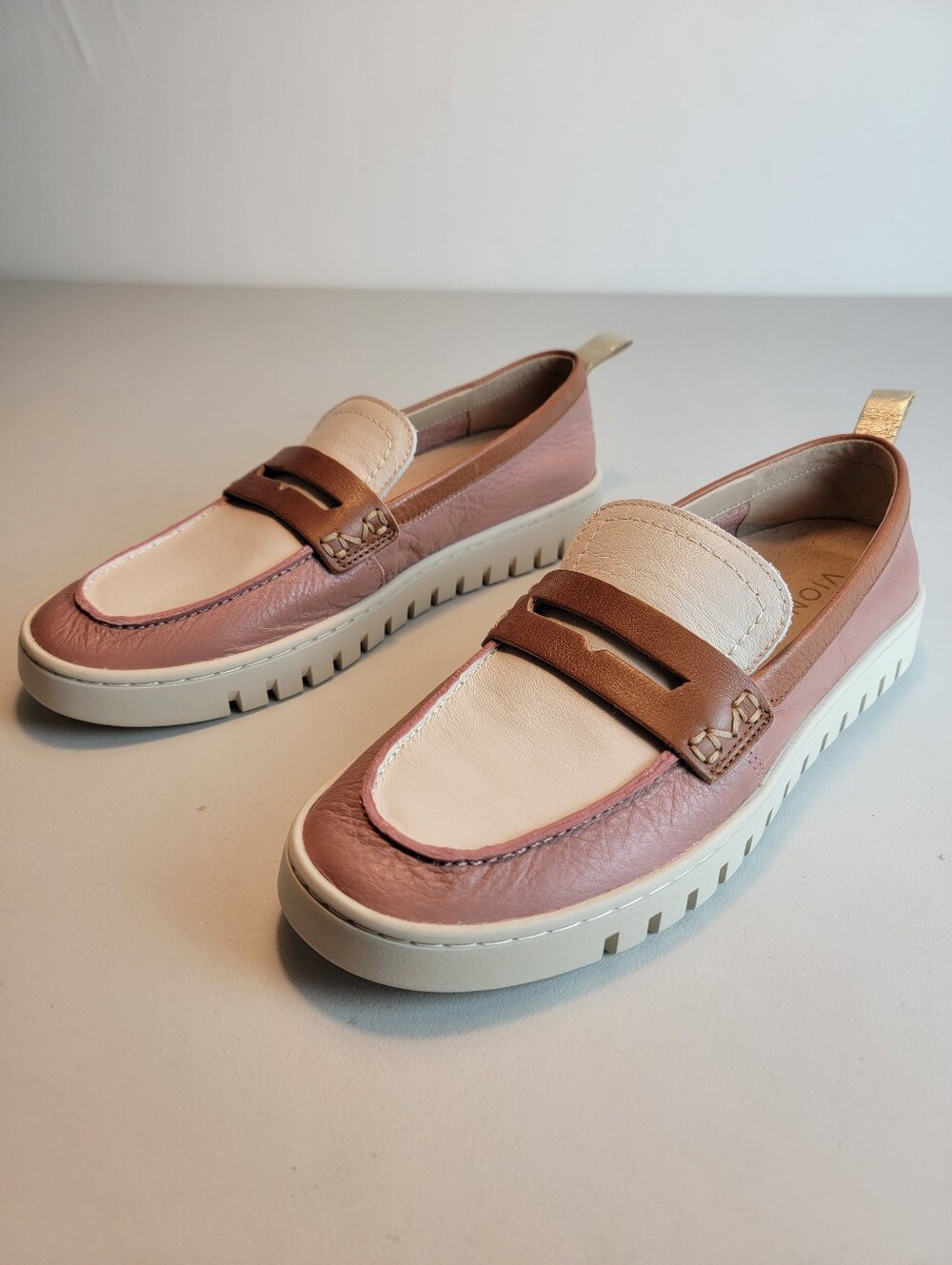 Vionic Uptown Penny Loafers Leather Slip On Shoe Comfort Rose/Pink Multi Sz 7.5 - Picture 4 of 10